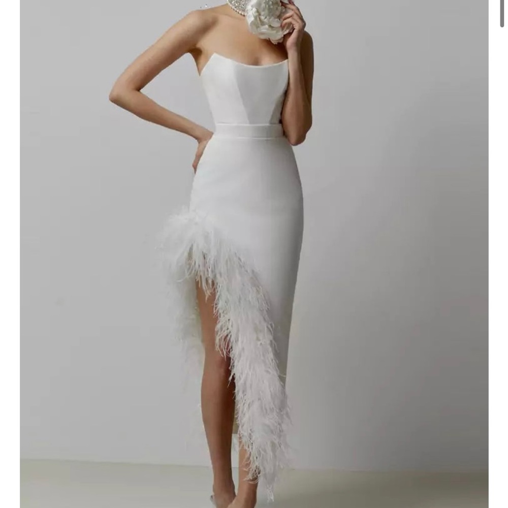 Payton white feather dress from Catchall SIZE MEDIUM